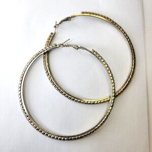Silvertone Large Hoops